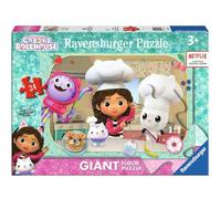 Ravensburger - Gabby's Dollhouse, Puzzle niños 3 años, Puzzle Educativo Giant Floor 24 Piezas