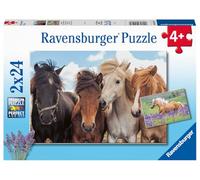 Ravensburger Puzle infantil Pferdeliebe 05148, 2 x 24 piezas, diseño de caballos, desde 4 años