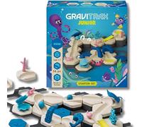 Ravensburger - GraviTrax Junior Ocean | Juego Construcción 3 Años, 58 Pzs | Juego construcción con 58 piezas y circuito canicas. Para juegos niños 3 años, con temática del océano y piezas grandes.
