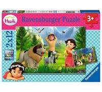 Ravensburger-Heidi Gemeinsame Zeit In Den Bergen Animales Puzle Infantil 05143 - Tiempo común en Las montañas - 12 Piezas, Color geel