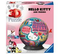 Ravensburger - Puzzle 3D Niños Bola De Hello Kitty | Puzzles 3D para Niños De 6 Años O Más | Maquetas para Montar De 72 Piezas | Regalo Niño 6 Años O Más
