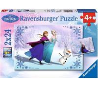 Ravensburger Frozen Rompecabezas 2 x 24 Piezas (09115 7) | Puzzle de alta calidad, cartón grueso y resistente, juego de 2 puzles, 2 carteles incluidos