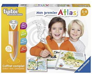 Ravensburger - Juego completo de lectores interactivos Tiptoi - Mi primer libro Atlas en francés - Juegos electrónicos educativos - A partir de 5 años - 00032