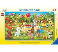 Ravensburger Kinderpuzzle - 12004042 Tierische Geburtstagsfeier - Rahmenpuzzle f
