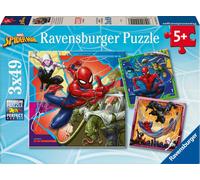 Ravensburger - Puzzle Marvel Spider-Man Puzzle 2D niños 3x49 Piezas