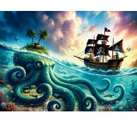 Ravensburger Kinderpuzzle 12004263 - Der Schatz des Kraken - Piraten-Puzzle mit