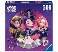 Ravensburger - KPOP Demon Hunters, Puzzle 500 Piezas Circular, Puzzle 500 Piezas Adultos 52x52cm, Incluye Poster KPOP Demo Hunters, Regalo Adolescentes Chica, Puzzles Adultos