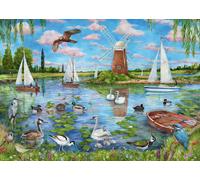 Ravensburger Life Along the Broads 1000 Piece Jigsaw Puzzle by Debbie Cook - Nor