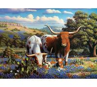 Ravensburger Loving Longhorns - Rompecabezas de 500 piezas par (Importación USA)