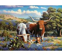 Ravensburger Loving Longhorns - Rompecabezas de 500 piezas para adultos - 12000826 - Herramientas hechas a mano, fabricado en Alemania, cada pieza encaja perfectamente
