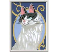 Ravensburger Malen nach Zahlen 20133 - Gato de medianoche Reina Quinn - Para niños a partir de 9 años