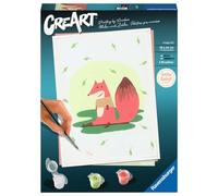 Ravensburger- Malen Nach Zahlen CreArt - Pintura por números Hello Baby: Little Fox - a Partir de 12 años, Color Amarillo, Mittel (23654)