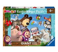 Ravensburger - Masha y el Oso, Puzzle niños 3 años, Puzzle Educativo Giant Floor 24 Piezas.