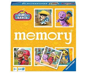 Ravensburger Memory® Dino Ranch 20923 - El clásico de Juegos con imágenes de la Popular Serie de televisión Dino Ranch, Juego de Notas para 2 - 8 Jugadores a Partir de 3 años