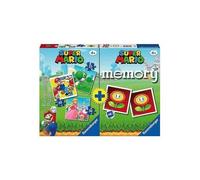 Ravensburger - Memory Super Mario Multipack, Juego de Mesas para Niños y para Toda la Familia, Regalos para Niños a Partir de 3 Años, 3 Puzzles de 25/36/49 Piezas, Versión en Español