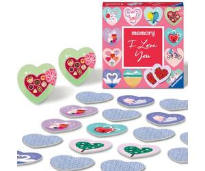 Ravensburger - Memory® Moments I Love You, San Valentin, Juego Memory, Juegos Niños +3 años y Adultos, Juego Educativo, 48 Tarjetas