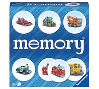 Ravensburger - Memory® Versión Vehículos, 64 Tarjetas, Juegos de Mesa, 3+ Años