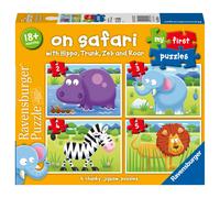 Ravensburger Mi primer rompecabezas: De safari (2: 3: 4 y 5 piezas) Rompecabezas para ni os: cada pieza es nica y las piezas encajan perfectamen