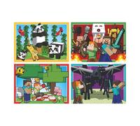 Ravensburger - Minecraft, Puzzle niños 5 años, con 4 Puzzles de 100 Piezas.