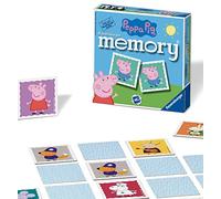 Ravensburger - Mini Memory: Peppa Pig, Juego de Mesa, Juego de Mesa Niños, Juegos Educativos, Juegos de Memoria, 2-6 Jugadores, 48 Cartas