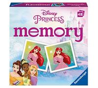 Ravensburger - Mini Memory: Princesas Disney, Juego de Mesa, Juego de Mesa Niños, Juego Mesa 3 Años o más, Juegos Educativos, Juegos de Memoria, 2-6 Jugadores, 48 Cartas