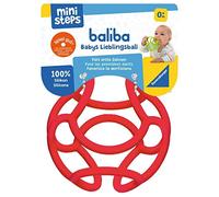Ravensburger Ministeps 4148 baliba, Bola Flexible, Pinza y Anillo para la dentición, Juguete para bebés a Partir de 0 Meses, Color Rojo