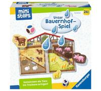 Ravensburger Ministeps 4173 Nuestro juego de granja, primer juego sobre animales, colores y formas, juguetes a partir de 2 años