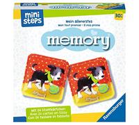 Ravensburger ministeps 4176 Mein allererstes memory - Das klassische Gedächtnisspiel mit 24 Stoff-Karten und süßen Tierkindern, Spielzeug ab 2,5 Jahre