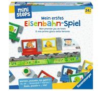 Ravensburger Ministeps 4187 Mi Primer Juego de ferrocarriles, Juego de Dados y Rompecabezas para Aprender Colores, Juguete a Partir de 2 años