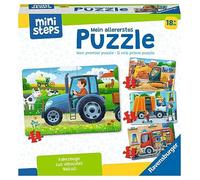 Ravensburger ministeps 4194 Mi primer rompecabezas: Vehículos - 4 primeros rompecabezas de 2 a 5 piezas, juguetes para niños a partir de 18 meses