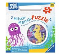 Ravensburger ministeps 4588 Plitsch-Platsch-Puzzle - Puzzle de Animales Marinos para Exterior y baño, Juguete a Partir de 1 año, Incluye práctica Bolsa de Malla