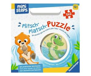 Ravensburger ministeps 4589 Plitsch-Platsch-Puzzle Animales Favoritos - Juguete para Exterior y baño, Juguete a Partir de 1 año, Incluye práctica Bolsa de Malla
