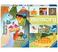 Ravensburger - Multipack Dinosaurios, Memory® 48 Cartas + 3 Puzzle Niños de 25/36/49 Piezas, 4+ Años