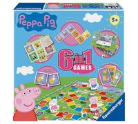 Ravensburger Peppa Pig 6-in-1 Juegos de Mesa Juego de Memoria Apto Niños Edad 3+