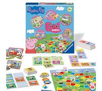 Ravensburger Peppa Pig - Juego de compendio 6 en 1 para niños de 3 años en adelante: Bingo, Memoria, dominó, Serpientes y escaleras, Damas y Cartas