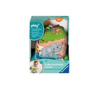 Ravensburger Play+ - Cubo de Actividades para bebés con Sonido de Animales Salvajes de 6 Meses, Cubo de Actividades para bebés con música sensorial, 3400