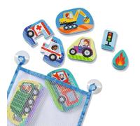 Ravensburger Play+ -Puzzle de baño: vehículos, Exteriores y baños, Partir de 1 año, Incluye una práctica Bolsa de Malla, Juguete para la bañera (12034121)