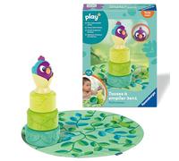 Ravensburger -Play + - Tazas para apilar 3 en 1 pequeño pájaro, a Partir de 6 Meses, versión Francesa 34007