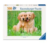 Ravensburger - Puppies Collection: los Hermanos Golden Retriever 500 Piezas | Puzzle 500 Piezas Adultos | Rompecabezas Adultos | Mide 49x36cm | Ideas Regalo