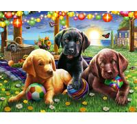 Ravensburger Puppy Picnic 100 Piece Jigsaw Puzzle With Extra L (Importación USA)