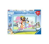 Ravensburger - Puzzle: Bluey, Puzzles Niños 3 Años o Más, Rompecabezas, 2 Puzzles de 12 Piezas, Regalos Niños 3 Años, 26x18cm