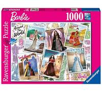 Ravensburger- Puzle de 1000 Piezas - Barbie Alrededor del Mundo Puzzle Adulto, Multicolor, 27 x 20 (16502)