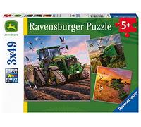 Ravensburger Puzle Infantil 05173 John Deere en acción - Puzzle de 3 x 49 Piezas, para niños a Partir de 5 años (5173)