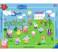 Ravensburger Puzle Infantil 05697 - Cuerda de Saltar con Peppa Pig - 11 Piezas Peppa Pig Puzzle Marco para niños a Partir de 3 años, Color Blanco