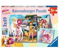 Ravensburger Puzle país de los Elfos y Unicornios - 3 x 49 Piezas MIA and Me Puzzle para niños a Partir de 5 años, Color Blanco (05701)