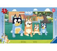 Ravensburger Puzle Infantil 12004109 Bluey-Puzzle con Marco para niños a Partir de 3 años, con 15 Piezas, Color Azul