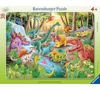 Ravensburger - Puzle Infantil, con Marco de 30 a 48 Piezas, El Rugido de los Dinosaurios, para niña o niño a Partir de 4 años, Rompecabezas, cartón Grueso y Duradero, 12004153