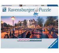 Ravensburger - Puzzle Panorama: Amsterdam, Puzzle 1000 Piezas, Puzzles para Adultos, Puzzle 1000 Piezas Adultos, Pegamento Puzzle para Enmarcar, Rompecabezas Adultos, Puzzle Paisaje 70x50cm