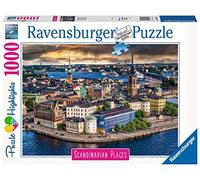 Ravensburger - Puzzle Suecia: Estocolmo, Puzzle 1000 Piezas, Puzzles para Adultos, Puzzle 1000 Piezas Adultos, Pegamento Puzzle para Enmarcar, Rompecabezas Adultos, Puzles 1000 Adultos, 70x50cm