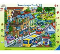 RAVENSBURGER PUZZLE Infantil con Marco (24 Piezas, para niños a Partir de 4 años), diseño de Ciudad Verde, 32.5 x 24.5 cm (05245)